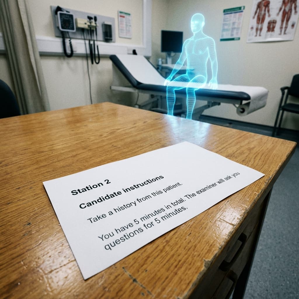 Medmock Photorealistic OSCE Exam Station with AI Hologram